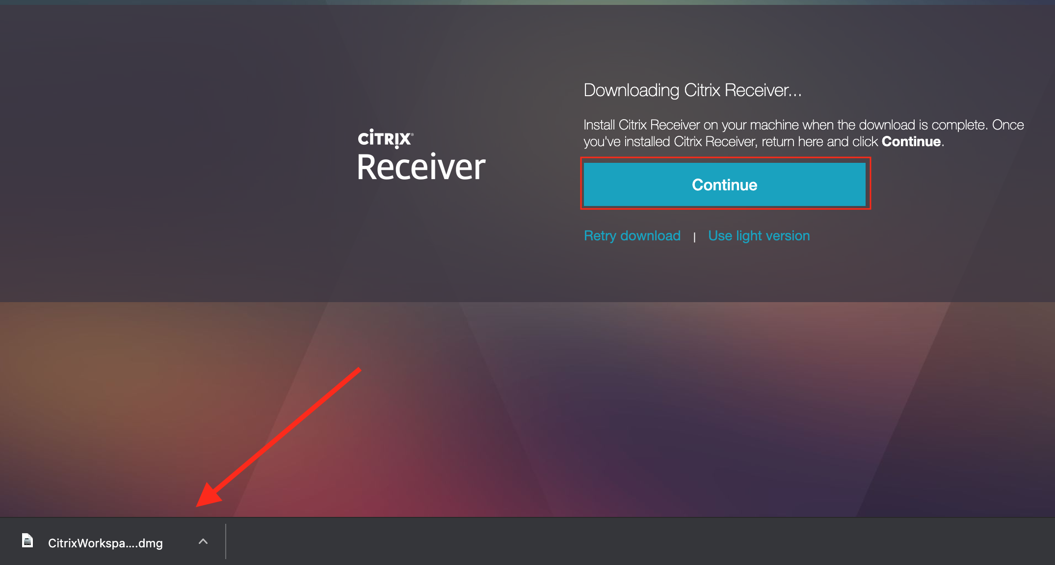 how to install citrix on mac