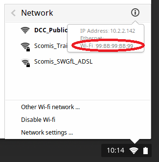 different wired and wireless mac address ps3